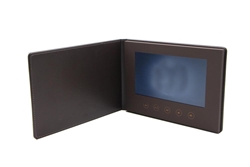 Hight Quality A5 7inch Leather LCD Video Greeting Card